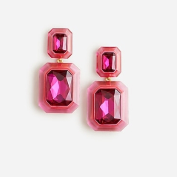 J. Crew Jewelry - NWT JCREW Oversized Faceted Crystal Drop Earrings